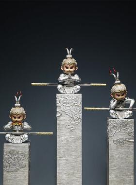 新中式客厅玄关禅意大摆件齐天大圣办公室工艺品孙悟空斗战圣佛