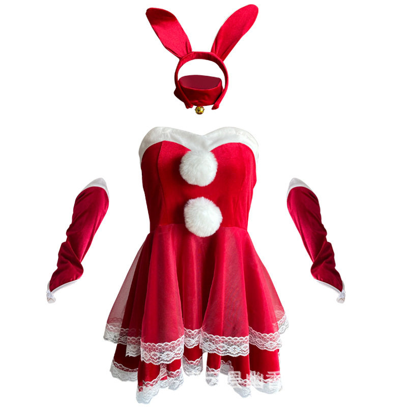 圣诞战袍性感床上兔女郎cos服节衣服女连衣裙服装主题穿搭演出服,淘宝优惠券,粉丝福利购,淘宝优惠卷