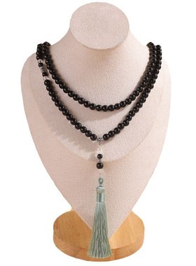 工厂中式国风长款串珠流苏项链层叠戴斜链小众复古气质中国风