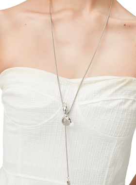 CUSSK招财葫芦吊坠项链时尚百搭毛衣链小众设计