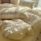 Small fresh wash cotton four-piece set pastoral style lace quilt cover bed sheet student dormitory three-piece set bedding heart