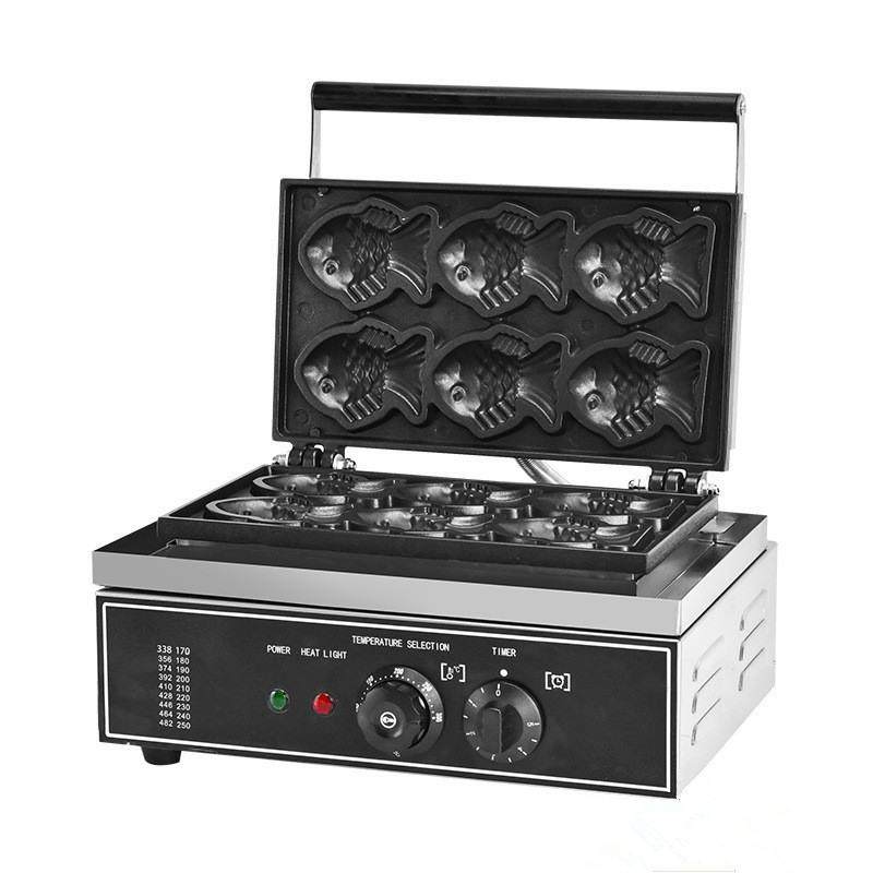 跨境热卖鲷鱼烧机器三条鱼开口冰淇淋机日式开口鱼饼机电热烤饼机,淘宝优惠券,粉丝福利购,淘宝优惠卷