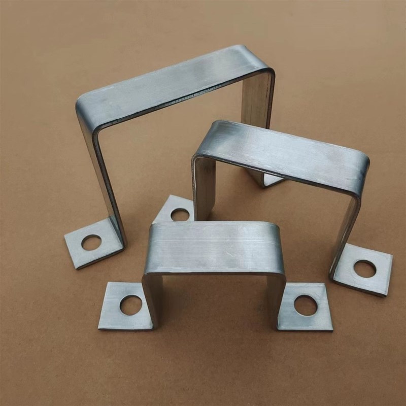 镀锌几字形支架骑马管卡方形直角固定马鞍欧姆卡U型X抱箍抗震管夹 - 图3
