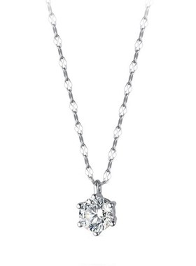 六爪单钻锆石项链女款轻奢小众锁骨链新款女百搭高级感配饰首饰品