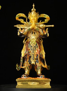 朝天韦陀菩萨像天j神韦天将军韦陀天韦琨八大神将楼至佛像家用摆