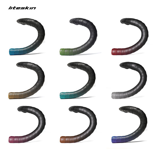 Liteskin qingyun road handlebar with bicycle handlebar wrap with anti-slip gradient color aurora strap