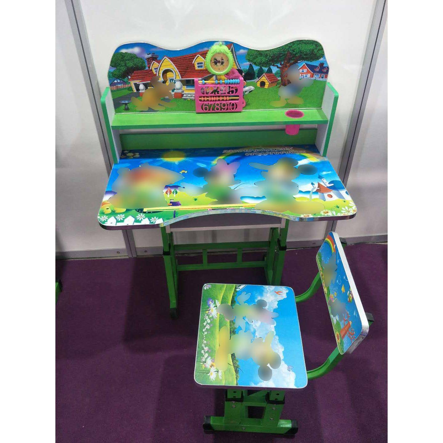 Children's desk cartoon liftable study table writing desk primary school student writing desk desk and chair