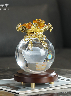 南初先生聚宝水晶球招财摆件