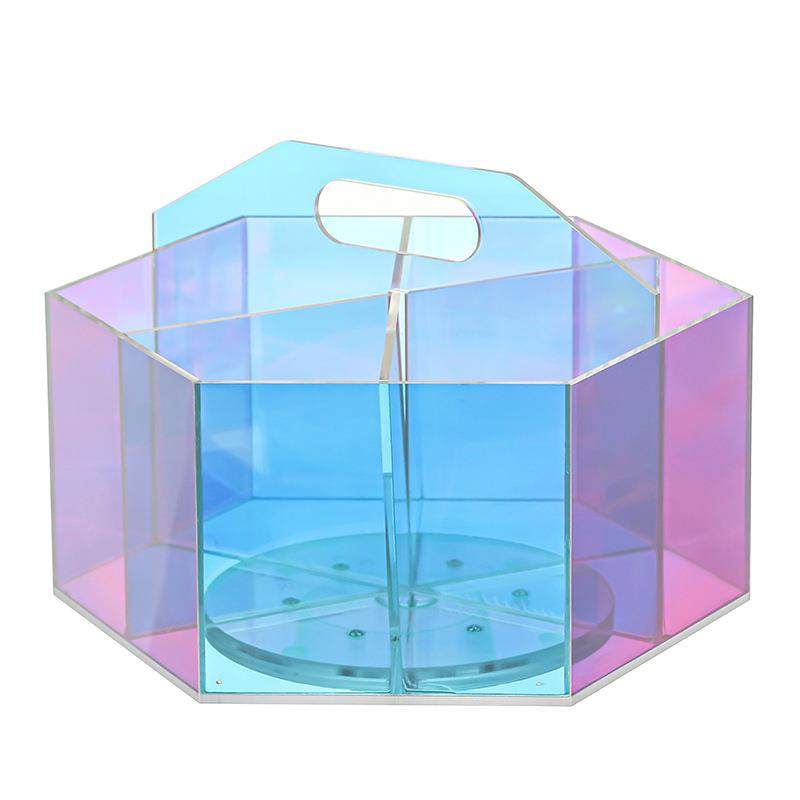 桌面旋转笔筒收纳盒办公室书桌文具置物架桌上透明亚克力分格笔桶,淘宝优惠券,粉丝福利购,淘宝优惠卷