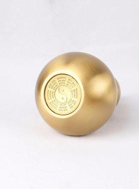 铜葫芦摆件黄铜开 口八卦铜葫芦办公桌家居客厅开 盖空心铜葫芦挂