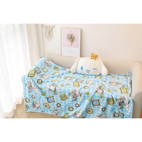 美乐蒂库洛米抱枕被子两用毯子二合一毛毯办公室午睡枕头汽车靠枕 - 图0