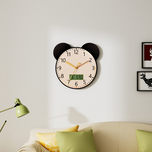 新款客厅挂钟时尚创意时钟挂墙石英钟卧室挂表免打孔静音家用钟表 - 图0