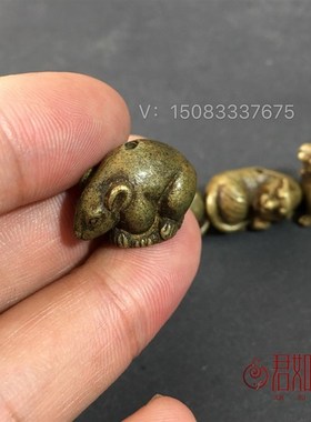 极速仿古纯铜十二生肖小摆件 实心E黄铜鼠牛虎兔龙蛇马羊猴鸡狗猪