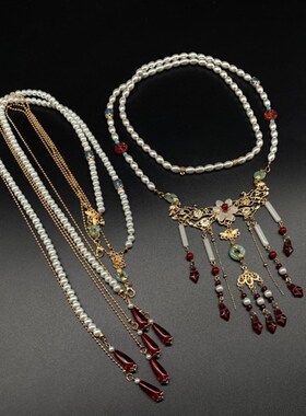 极速明制长璎珞背云默吟明制绝配长璎珞流苏N项圈软璎珞背云汉服