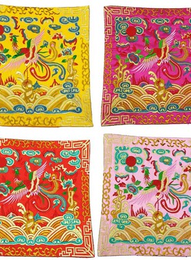 新品【丹凤朝阳h】官服补子工艺绣片刺绣鼠标垫餐垫中式底垫墙饰