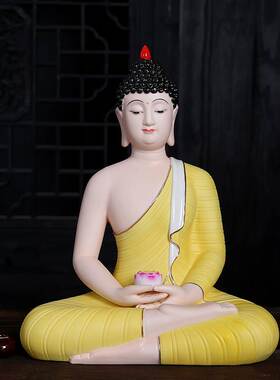 极速德化陶瓷东南l亚佛像释迦摩尼阿弥陀佛药师佛菩提如来佛像桌