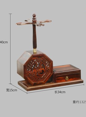 老挝大红酸枝新中式酒杯架红木高脚杯架子实木送礼收藏红酒架