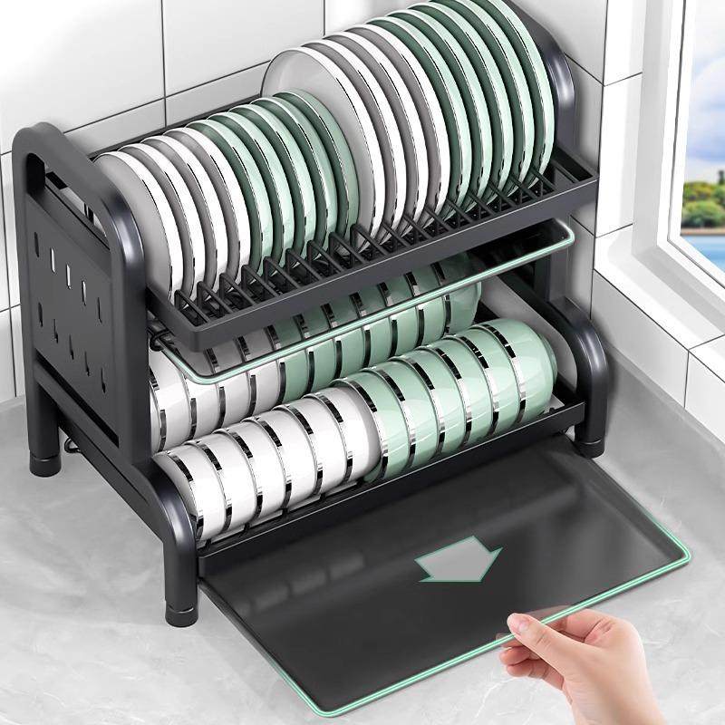 加厚加粗304不锈钢碗碟收纳架厨房置物架沥碗水架碗筷碗碟收纳盒,淘宝优惠券,粉丝福利购,淘宝优惠卷