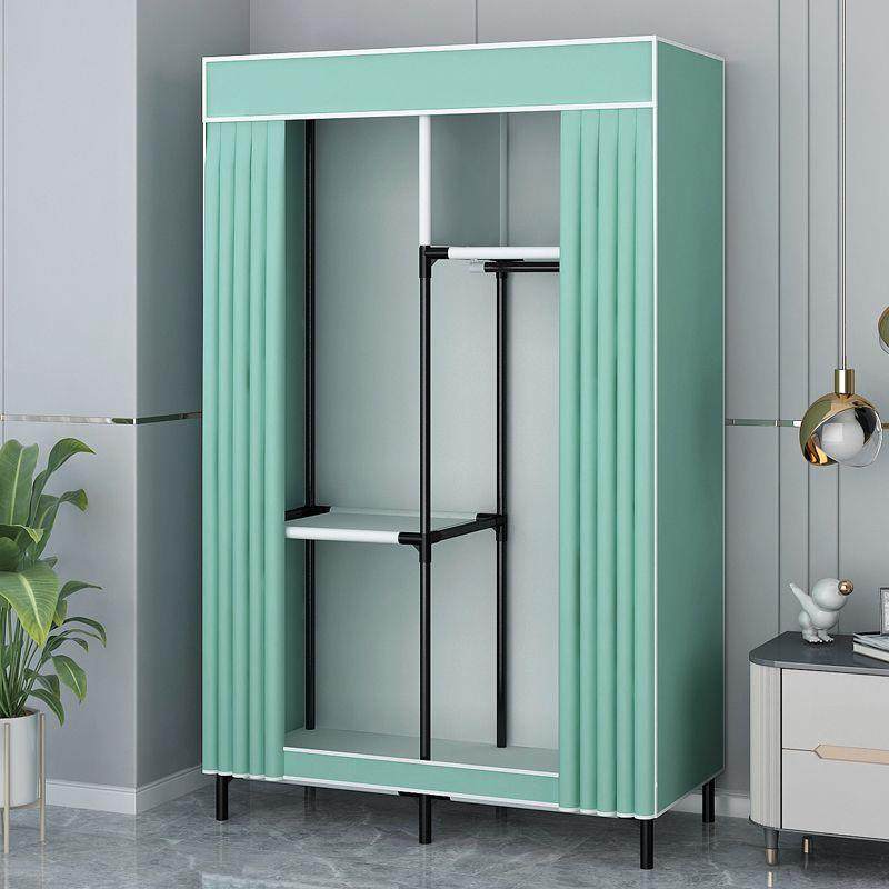 简易衣柜家用卧室全钢架单人宿舍组装布衣柜出租房收纳防尘小衣橱,淘宝优惠券,粉丝福利购,淘宝优惠卷