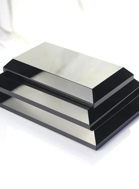 黑色K人造水晶玻璃家居饰品摆饰底座奖杯定制底座支持刻字logo