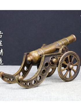 镇宅炮红衣大炮模型纯铜家居室内室外摆件镇宅铁炮复古铜炮客厅小