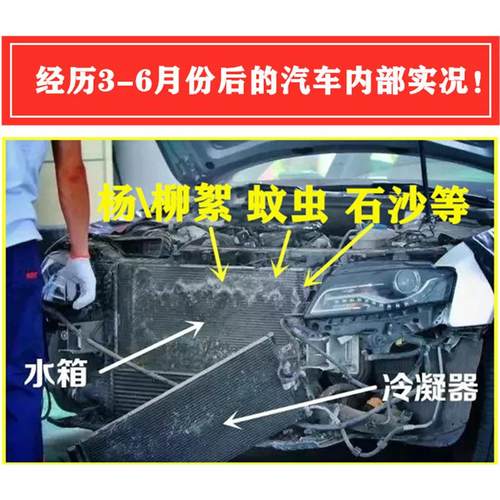 适用长安汽车水箱防护网防蚊虫罩防杨絮CS15 35 55 75 85 95奔奔 - 图1