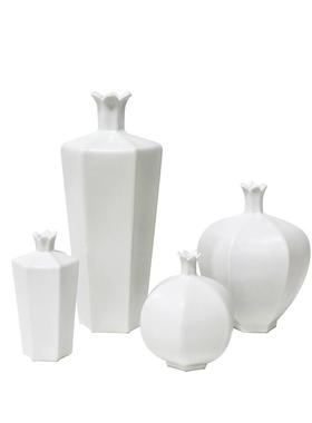 新中式样板房软装饰品石榴彷真花艺现代家居桌面茶几陶瓷花瓶摆件