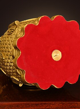 极速多吉缘e黄铜存钱罐摆件居家客厅书房桌面铜器钱袋子工艺品装