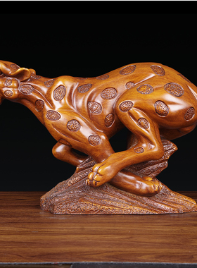 极速招财金钱豹摆件店铺开业生意火爆豹子摆设客厅V个性霸气装饰