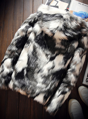 极速2022 Fashion Male keep warm winter Jslim simulation fox