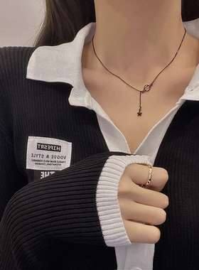 极速Dark departmento niche design sense star and moon neckla