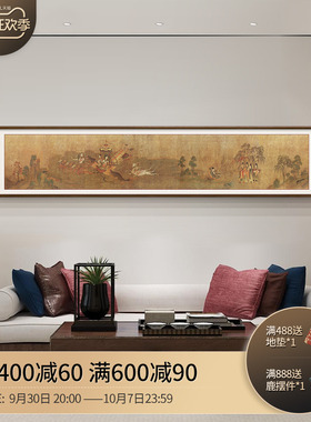 新品十大传世名画洛m神赋图中式客厅沙发背景墙装饰画茶室酒店挂