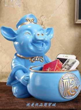 极速创意桌面装饰品客厅实t用鞋柜钥匙收纳工艺品家居玄关猪八戒