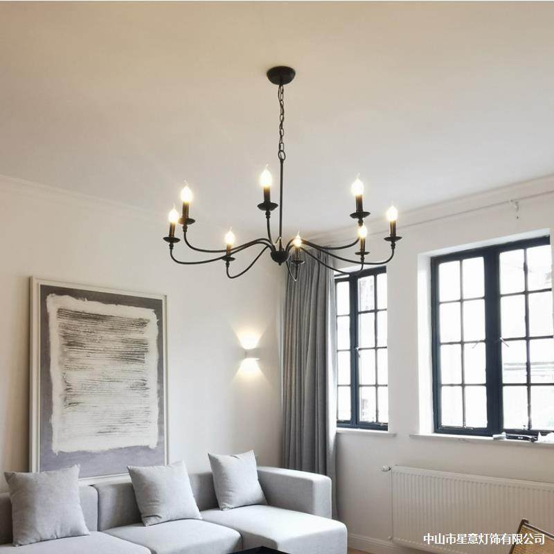 居尚灯饰美式复古客厅吊灯设计师欧式极简全铜餐厅卧室书房蜡烛灯,淘宝优惠券,粉丝福利购,淘宝优惠卷