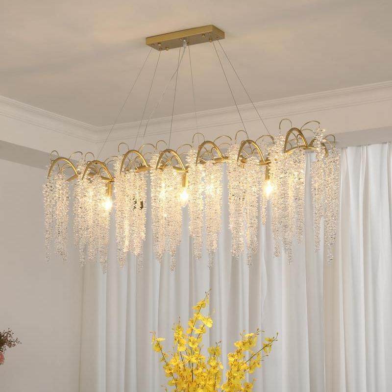 中山餐厅吊灯法式复古长方形餐桌设计感饭厅灯吧台灯流苏枝形轻奢,淘宝优惠券,粉丝福利购,淘宝优惠卷