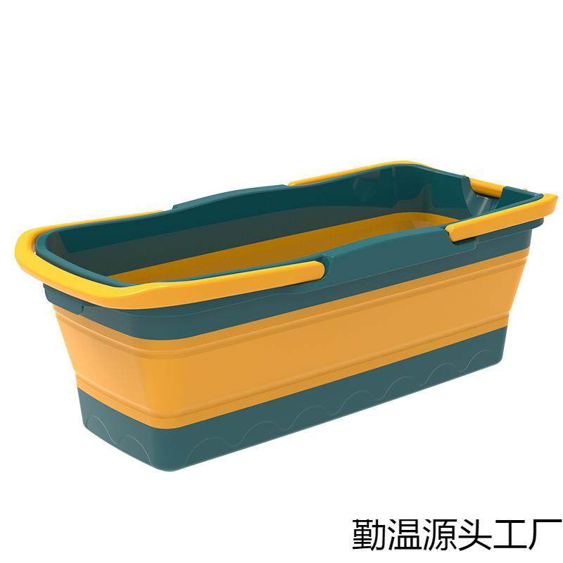 7L折叠洗拖把桶长方形平板拖布拖地塑料洗衣水桶盆家用储水手提车,淘宝优惠券,粉丝福利购,淘宝优惠卷