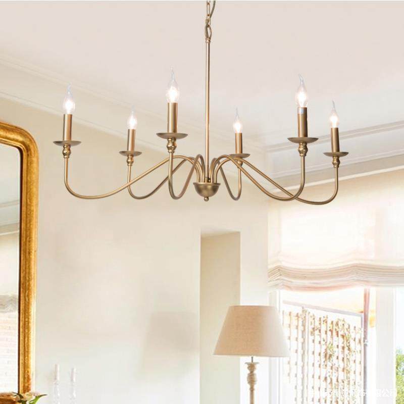 居尚灯饰美式复古客厅吊灯设计师欧式极简全铜餐厅卧室书房蜡烛灯,淘宝优惠券,粉丝福利购,淘宝优惠卷