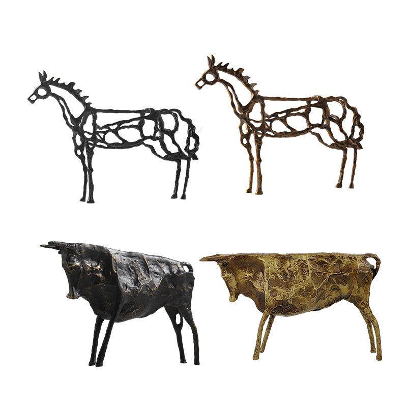 马匹雕塑软装饰品后现代欧式 样板房间新中式摆件金属铸铁摆件,淘宝优惠券,粉丝福利购,淘宝优惠卷