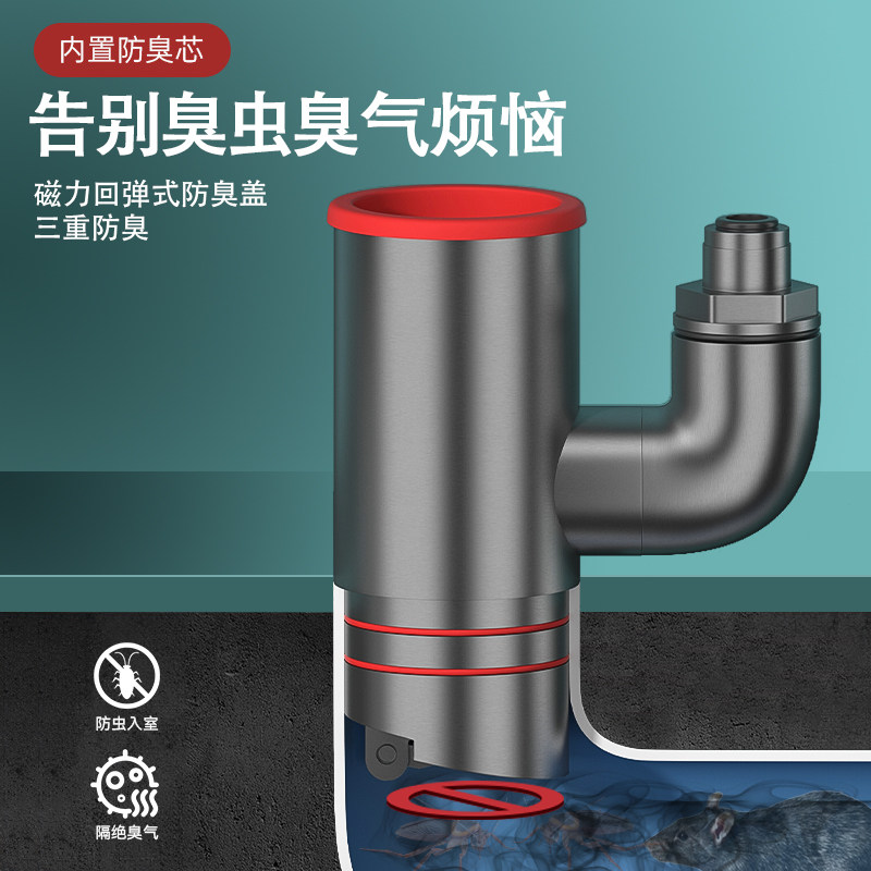 厨房下水管三通水槽洗菜盆净水器洗碗机排水管防臭神器分水器接头,淘宝优惠券,粉丝福利购,淘宝优惠卷