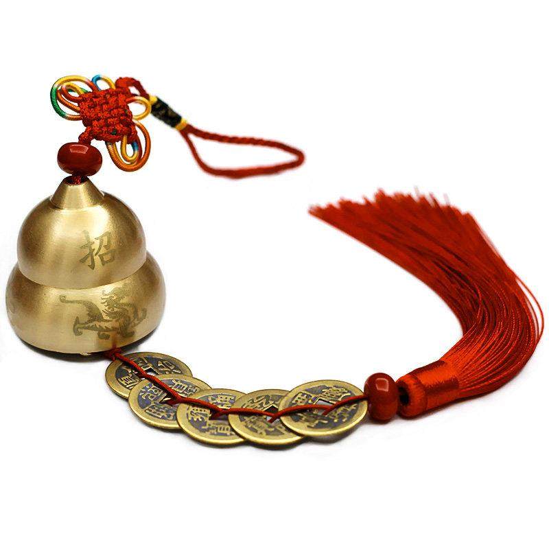 覆古五帝古钱币纯铜葫芦铃铛风铃挂件创意金属店铺家居汽车挂件饰,淘宝优惠券,粉丝福利购,淘宝优惠卷