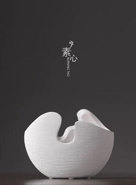 陶瓷花瓶创意现代时尚白色蛋壳花插素烧家居装饰品摆件厂家