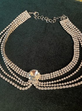 镶钻高级感多层项链轻奢气质锁骨链小众百搭聚会新娘配饰颈饰