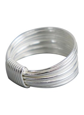 缠绕细丝纯银戒指简单精致小众设计高级感复古多层2022年新款指环