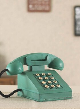 复古模型电话机美式咖啡r馆酒吧服装店铺餐厅装饰老式橱窗陈列摆