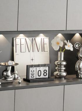 入户进门口轻奢高端玄关钥匙收纳摆件鞋柜玄幻锁匙走廊桌面装饰品