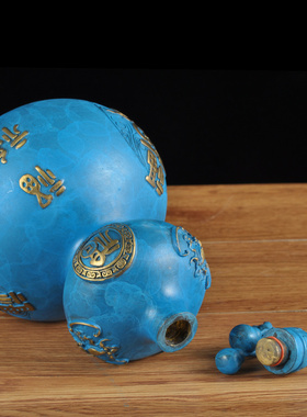 全铜福字开口葫芦摆件大号招财家居客厅玄关工艺品公司办公室装饰