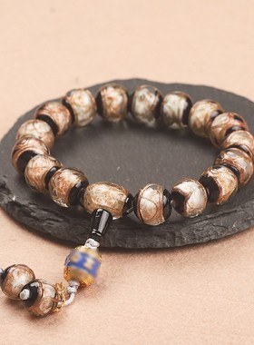 香灰琉璃手串古法吞金兽手链中国风降魔杵香灰手串