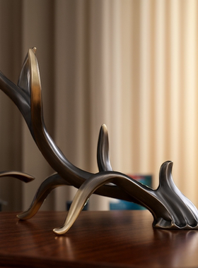 广森亿招财铜树枝红酒架轻奢高档客厅玄关装饰摆件高级酒柜摆件