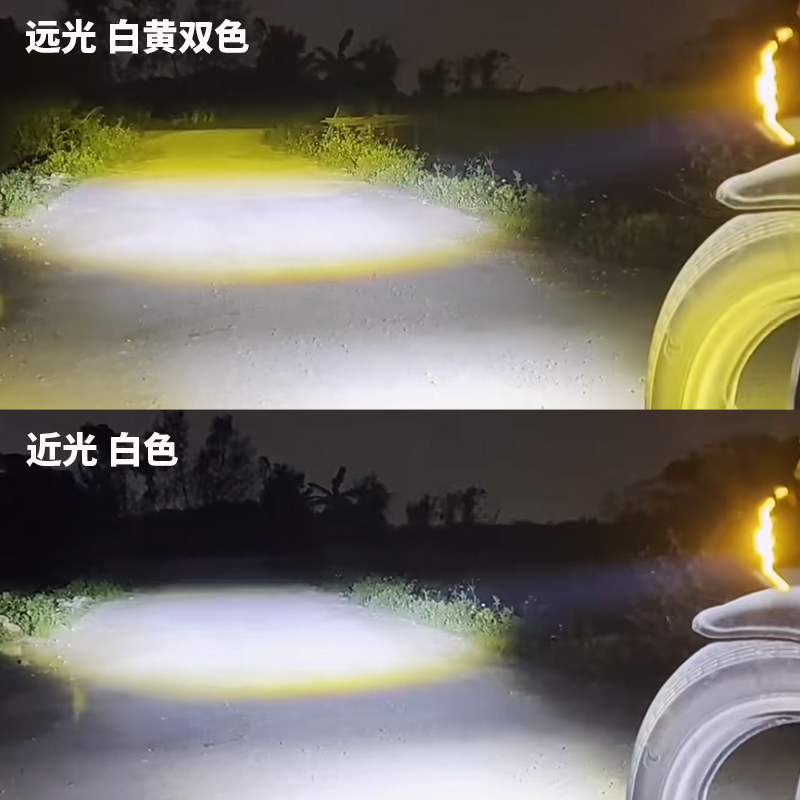 适用雅马哈GT150Fazer摩托车灯透镜超亮led前大灯远近光铺路爆闪