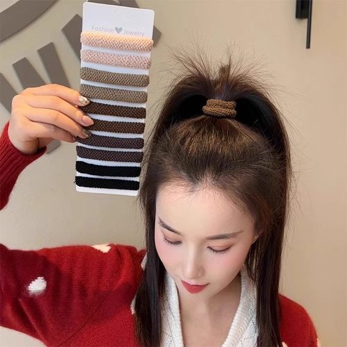 秋冬新款发圈女加粗高弹力头绳耐用不伤发网红爆款发饰旅行用品 - 图0